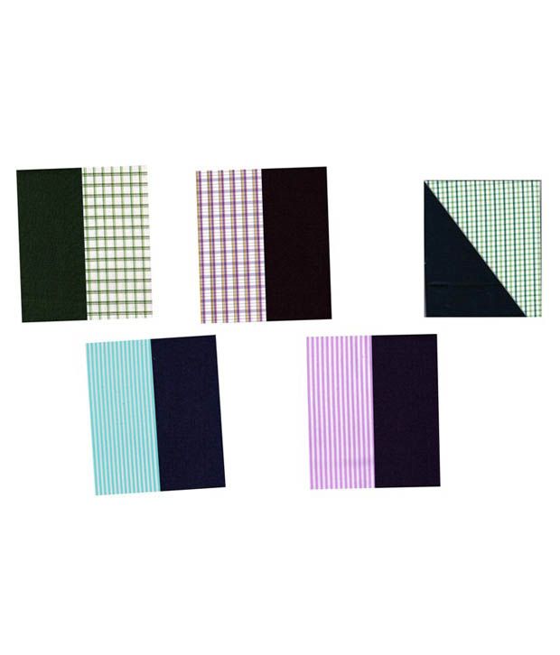     			Gwalior Suitings Multicolor Poly Blend Unstitched Shirts And Trousers - Set Of 5 Pairs(5 Shirts And 5 Trousers)