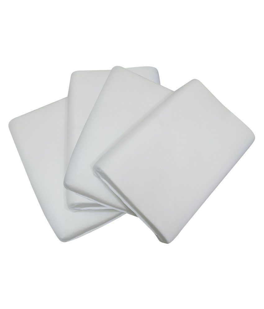 Shopboxx White Polyester Memory Foam Pillows Set Of 4 Buy Shopboxx
