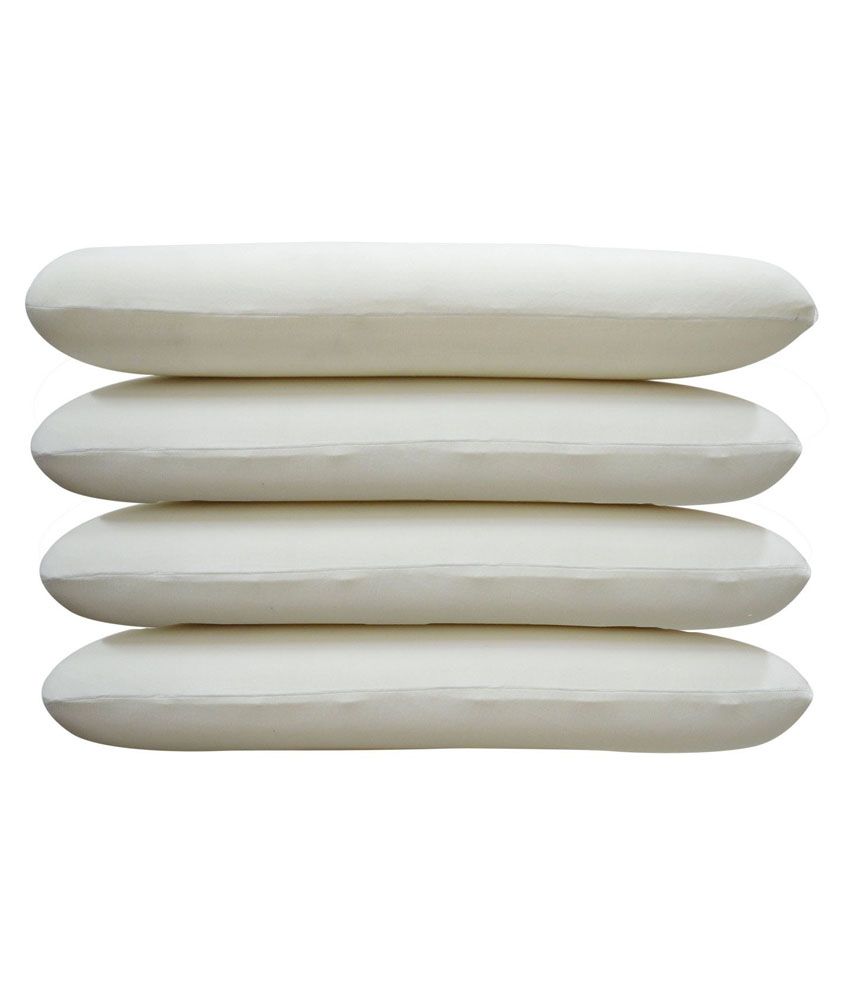 Shopboxx White Polyester Memory Foam Pillows Set Of 4 Buy Shopboxx