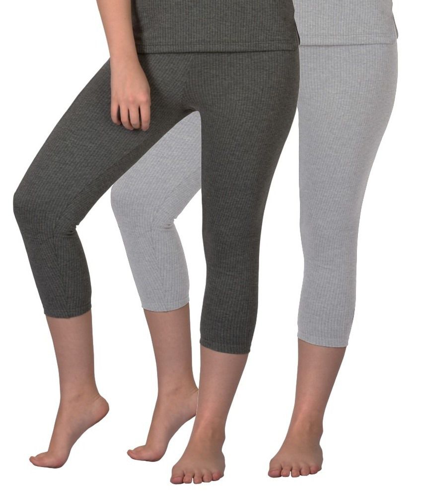     			Selfcare Multicolour Cotton Blend Thermal Lower Pack Of 2