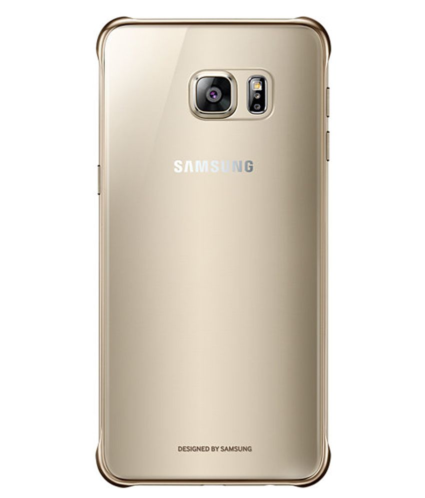 Samsung Back Cover Samsung Galaxy S6 Edge Golden Plain Back Covers Online at Low Prices
