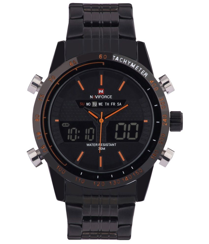 plain black digital watch