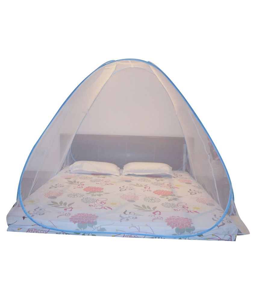 SGS Blue Foldable Double Bed Mosquito Net Buy SGS Blue Foldable