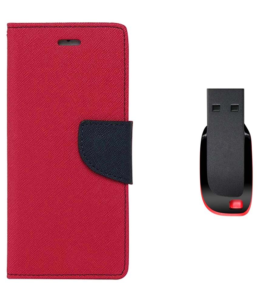 Mobilecops Flip Cover For One Plus Two Pink Flip Covers Online at