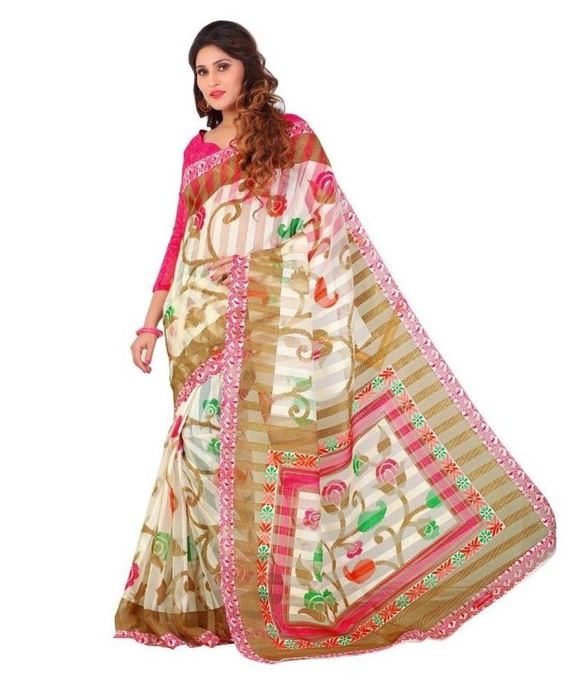 Black and white cotton saree online Clearance