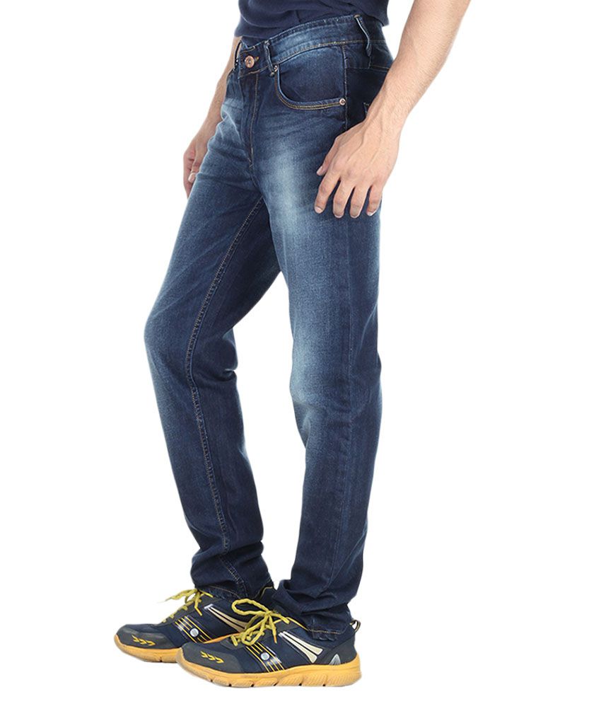 Red Rope Blue Cotton Stretch Regular Fit Jeans - Buy Red Rope Blue ...