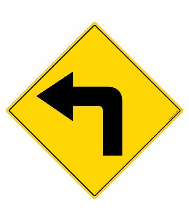 Safety Sign Store Left Turn Traffic Signs-diamond Grade Emergency Sign ...