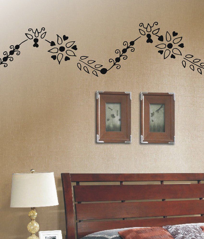     			Decor Villa Black Flowers Wall Sticker