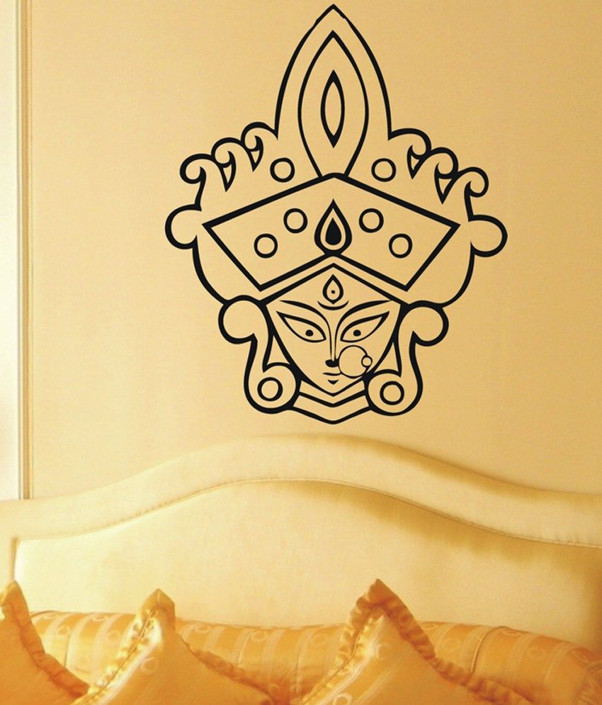     			Decor Villa Black Jai Mata Di Wall Sticker