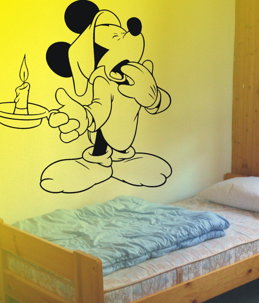     			Decor Villa Black Micky Mouse Wall Sticker