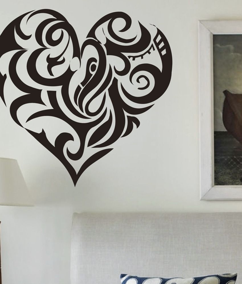     			Decor Villa Black My Heart Wall Sticker