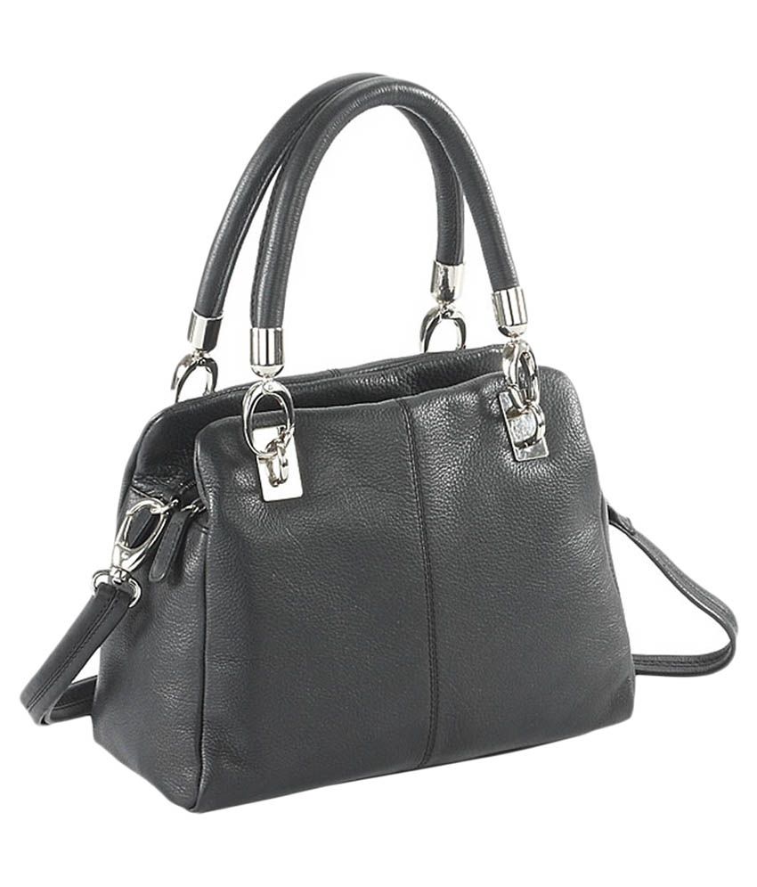 womens black leather shoulder bag