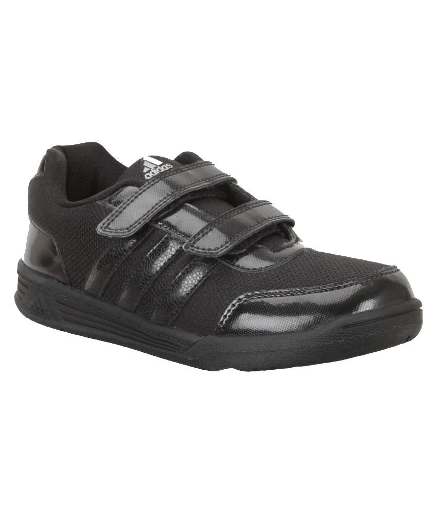 adidas black school shoes with velcro