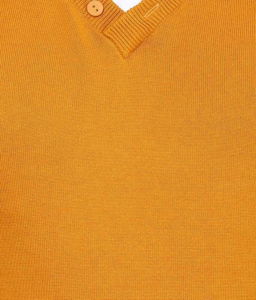 gold v neck sweater