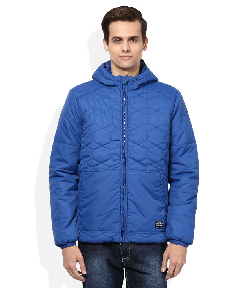 Jack  Jones Blue Full Sleeves Winter Jacket  Buy Jack  Jones Blue Full Sleeves Winter Jacket 