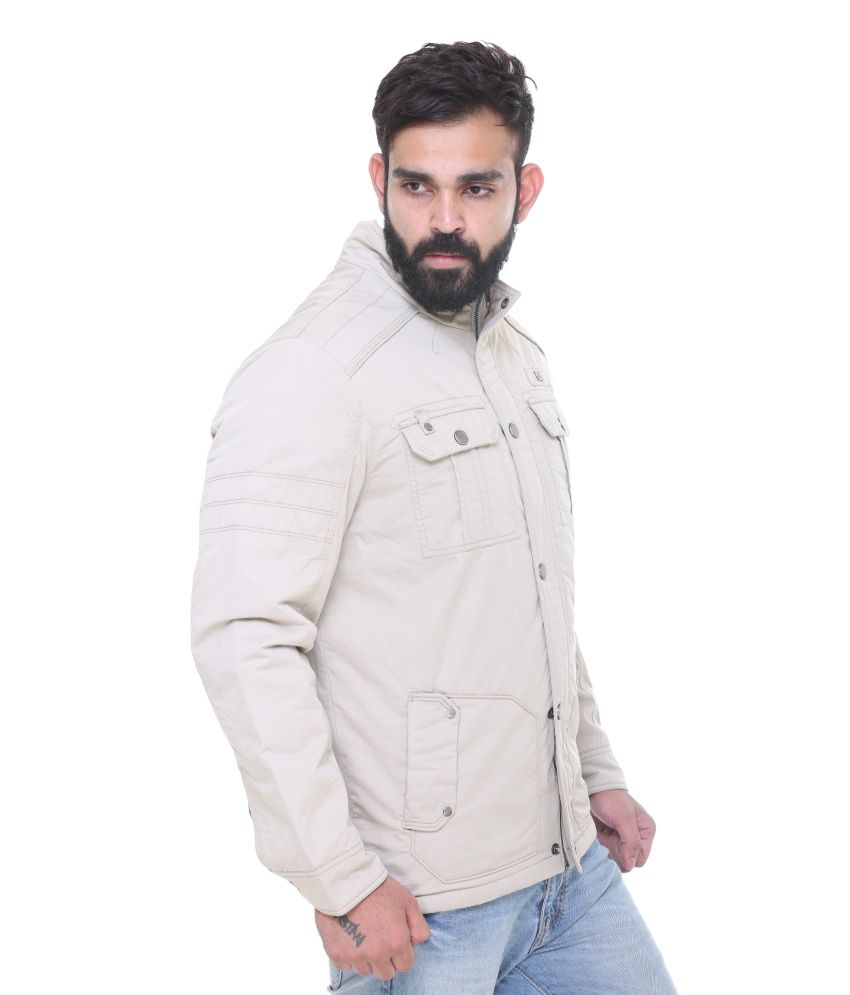 Trufit White Cotton Jacket - Buy Trufit White Cotton Jacket Online at ...