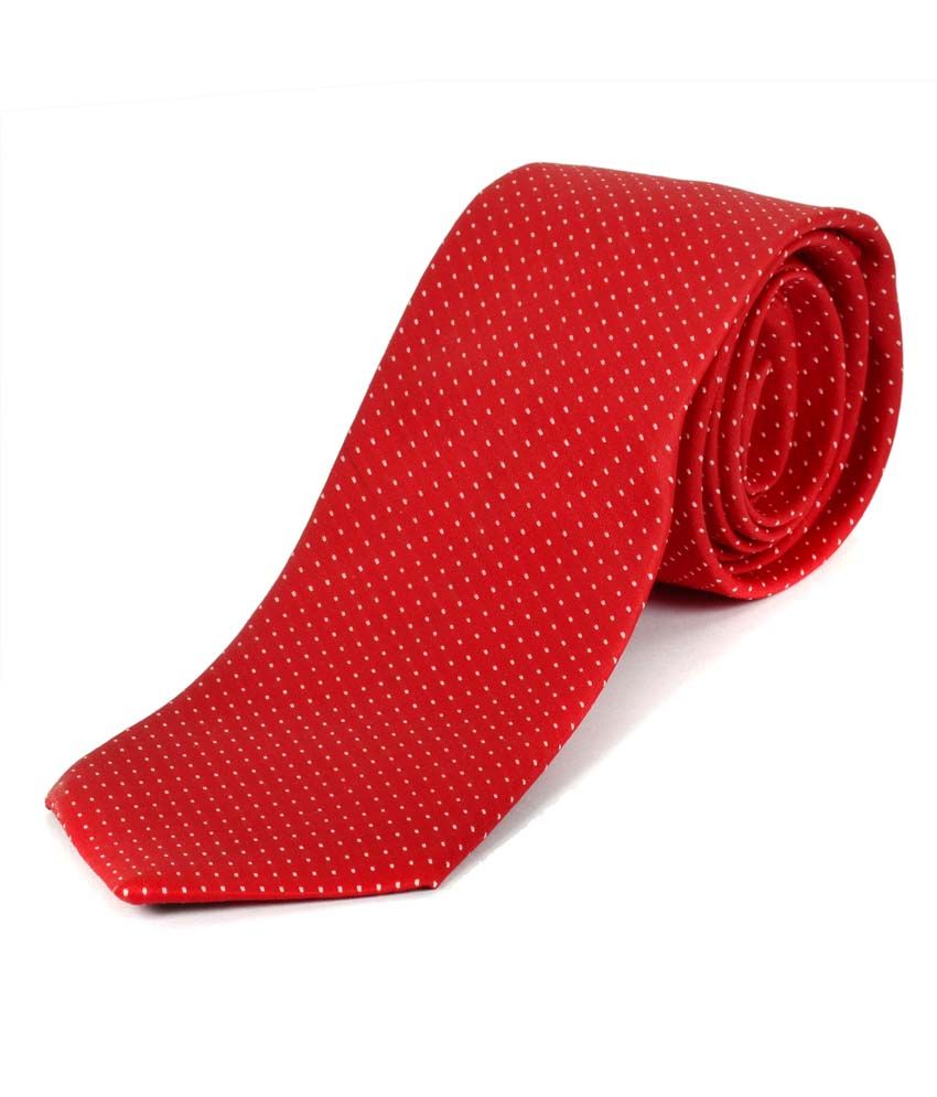     			Greyon Red Silk Neck Tie