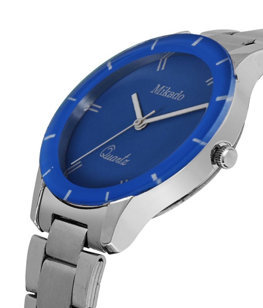 Mikado Silver Metal Analog Watch Price in India Buy Mikado Silver