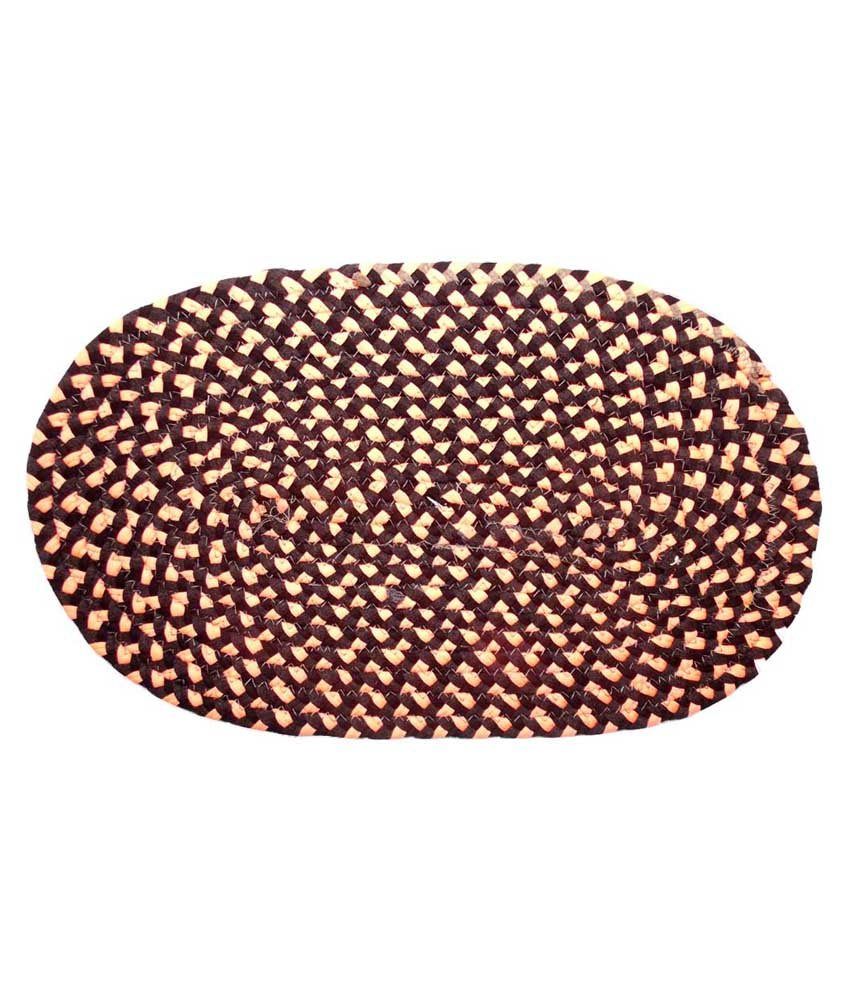 Online Quality Store Brown Cotton Floor Mat Set Of 2 Buy Online