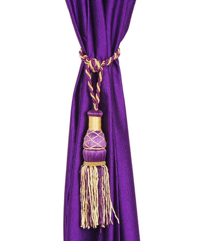 Homesazz Purple Traditional Polyester Tassels Set of 6 Buy Homesazz
