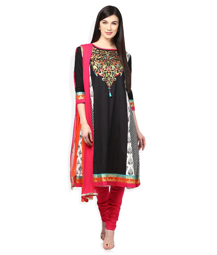 Buy Haute Curry by Shoppers Stop Embroidered Round Neck Rayon Crepe Womens  Crepe Yoke Dress Online at desertcartOMAN
