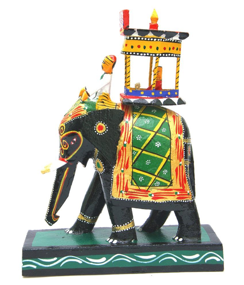 Kalakar Wooden Handicraft Ambari Elephant: Buy Kalakar Wooden ...