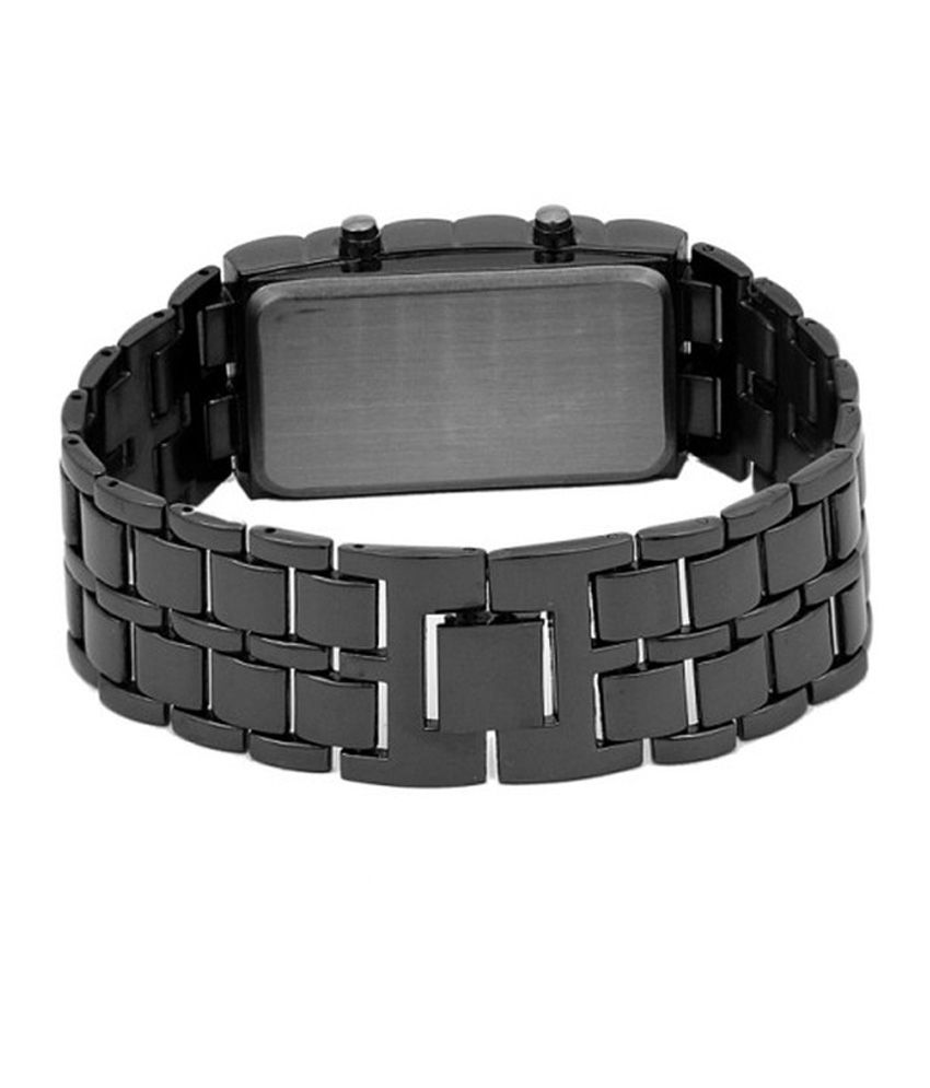 simple black digital watch