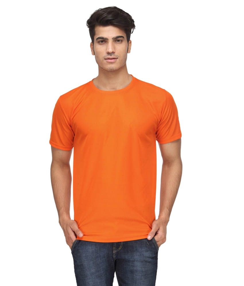     			Funky Guys Orange Cotton Blend T-Shirt