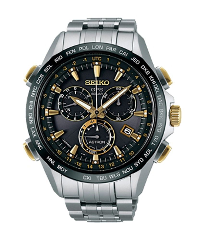 Seiko Astron Black Dial Analog-Chronograph Watch - Buy Seiko Astron ...