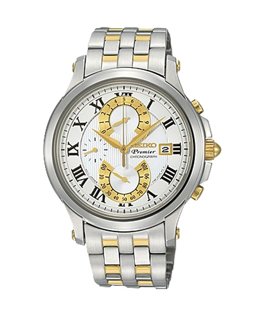 seiko white chronograph