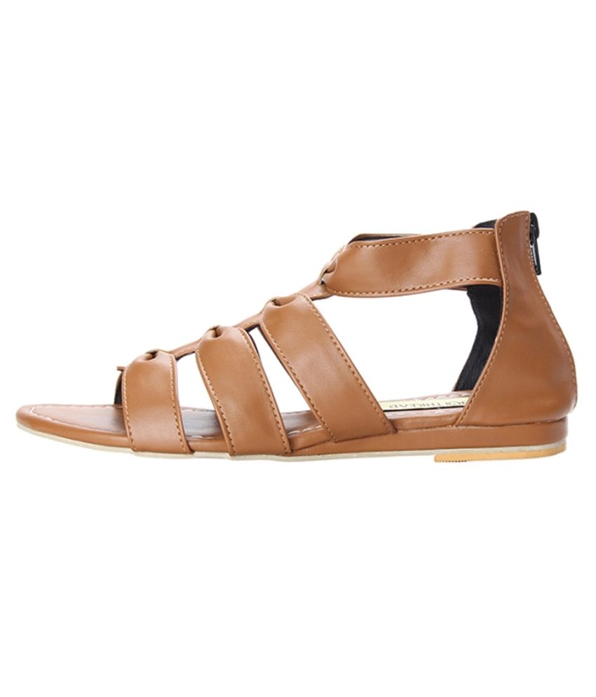tan flat sandals uk