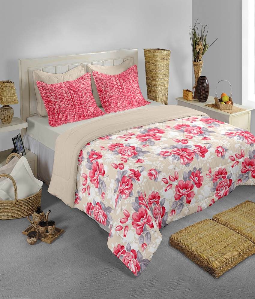 Raymond Home Multicolor Cotton Double Bedsheet With 2 Pillow Cover