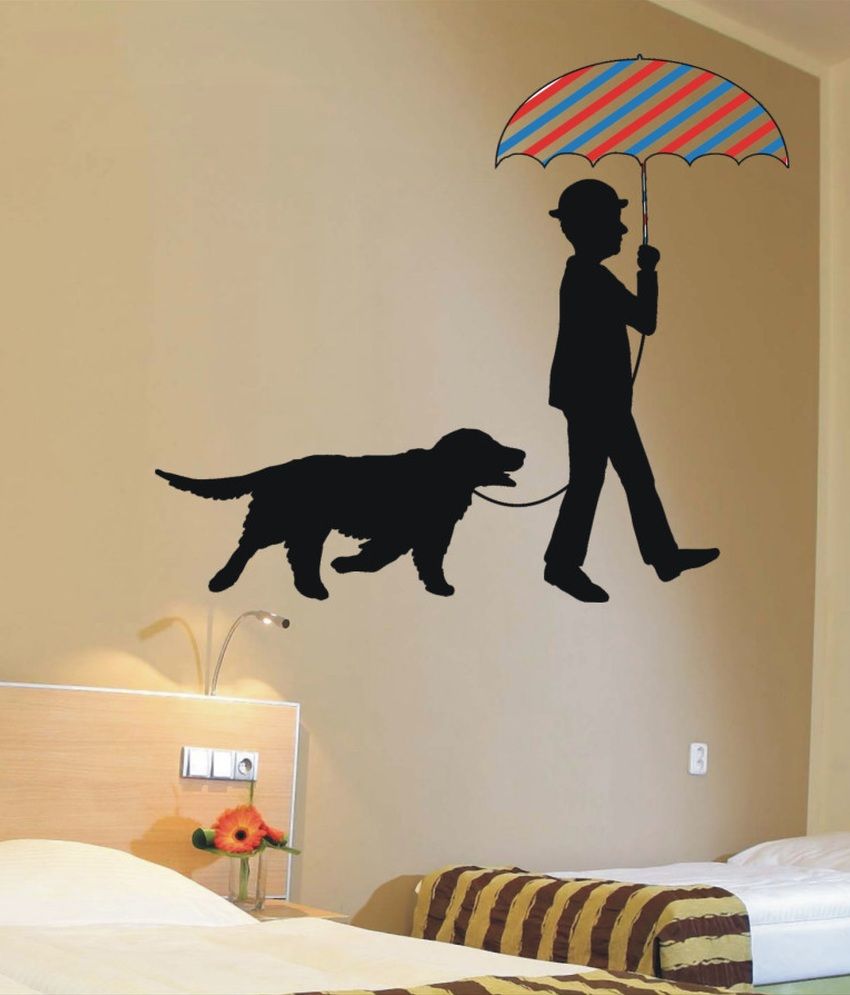     			Decor Villa Black Pvc Wall Stickers