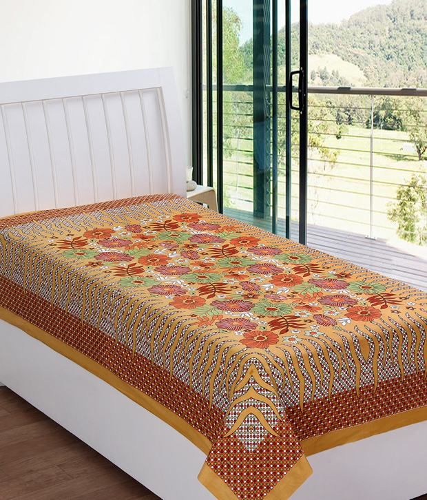 Elegance Multicolor Cotton Single Bed Sheets Combo Of 2 Buy Elegance Multicolor Cotton