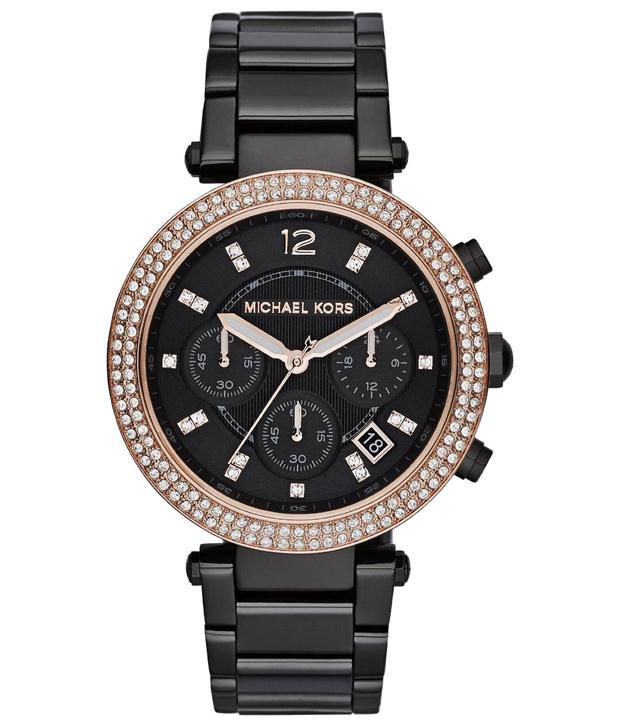 Michael Kors Black Casual Wrist Watch for Women Price in India: Buy Michael  Kors Black Casual Wrist Watch for Women Online at Snapdeal