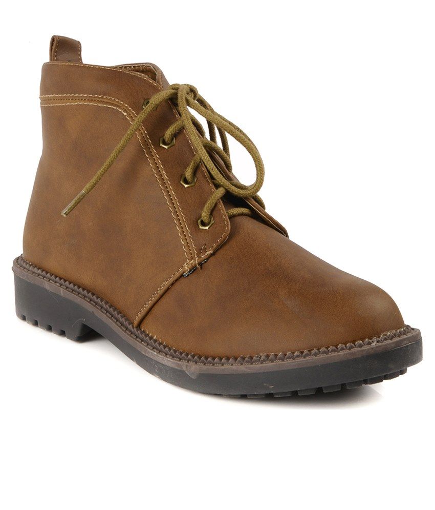 men's flat heel boots