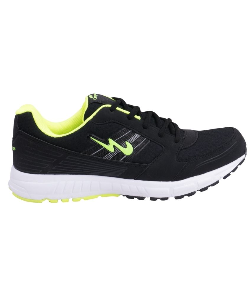 campus black sports shoes