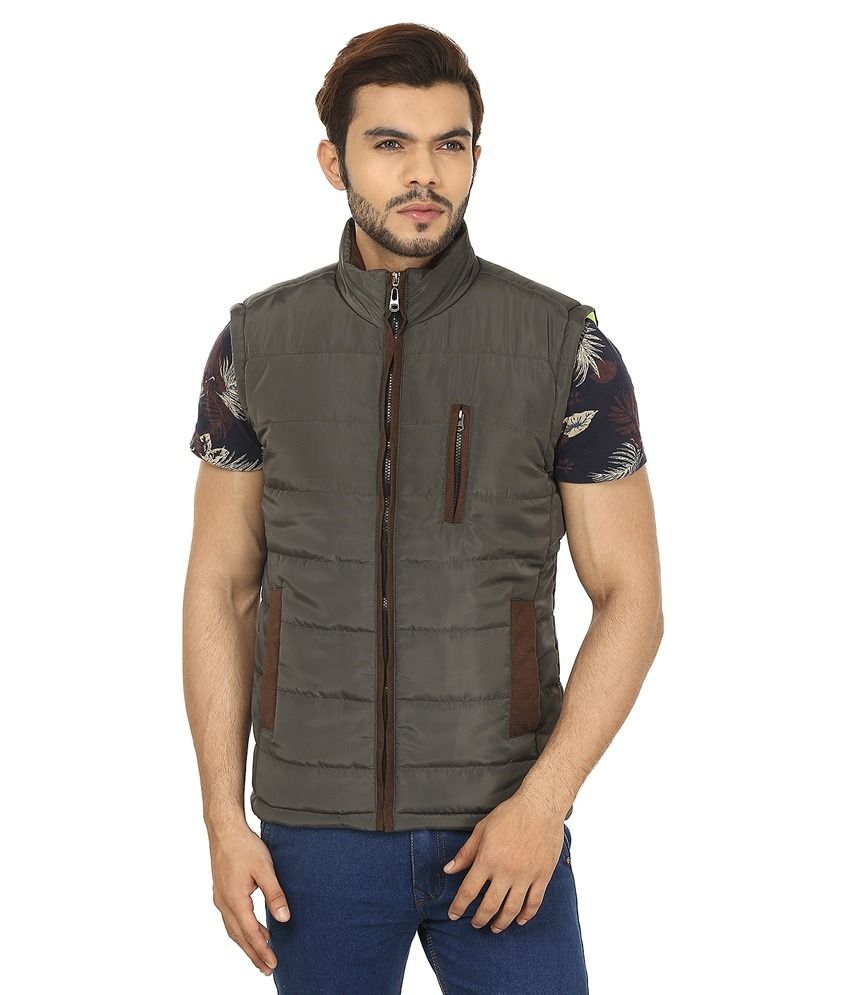casual sleeveless nylon bomber with mink hood
