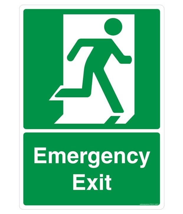 Safety Sign Store Emergency Exit Fire - Exit - Emergency Signs - Acp ...