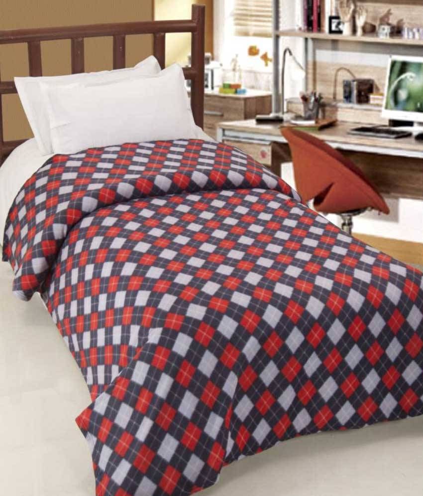 Surhome Multicolour Combo Of Fleece Blanket And Double Bed Sheet With 2