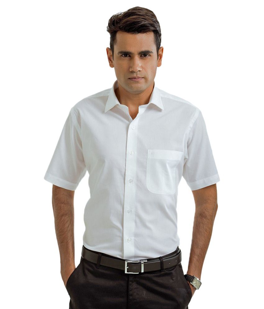 Flames White Formal Shirt - Buy Flames White Formal Shirt Online at ...