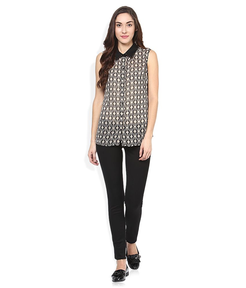 Vibe Beige Sleeveless Top - Buy Vibe Beige Sleeveless Top Online at Best Prices in India on Snapdeal