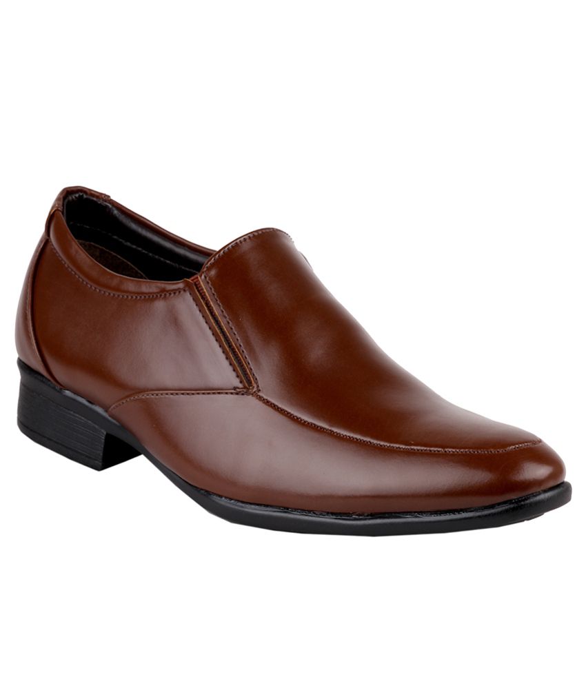 Zebra Artificial Leather Brown Formal Shoes Price in India- Buy Zebra ...