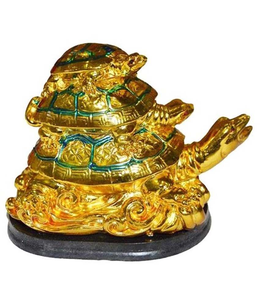     			Shop8 Golden Three Tiered Fengshui Tortoises