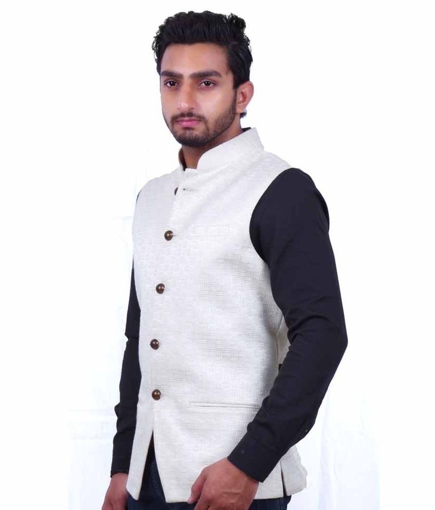 Dress Code White Casual Waistcoat - Buy Dress Code White Casual ...