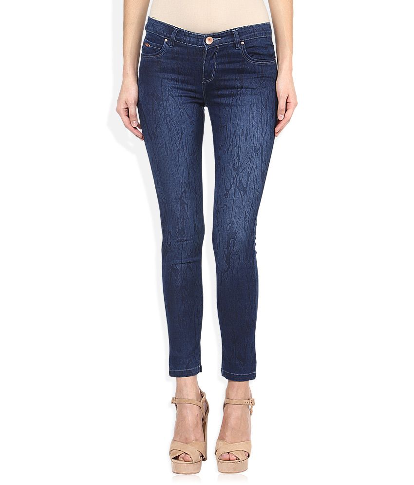 Vibe Blue Slim Fit Jeans - Buy Vibe Blue Slim Fit Jeans Online at Best ...