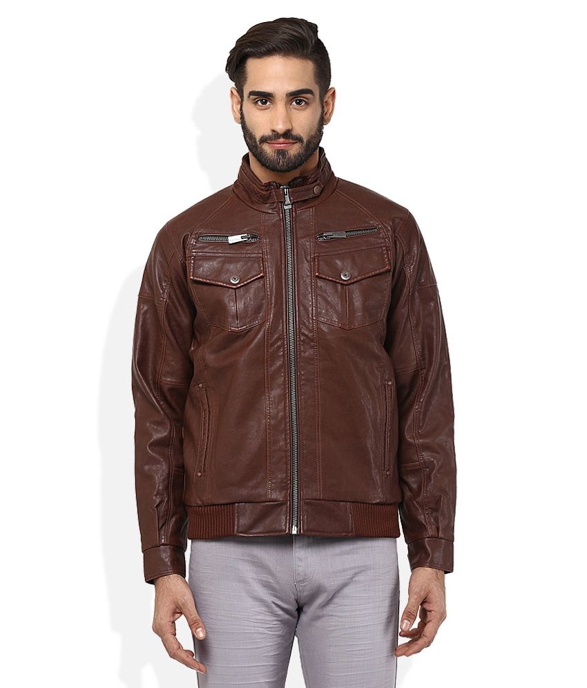 spykar leather jacket