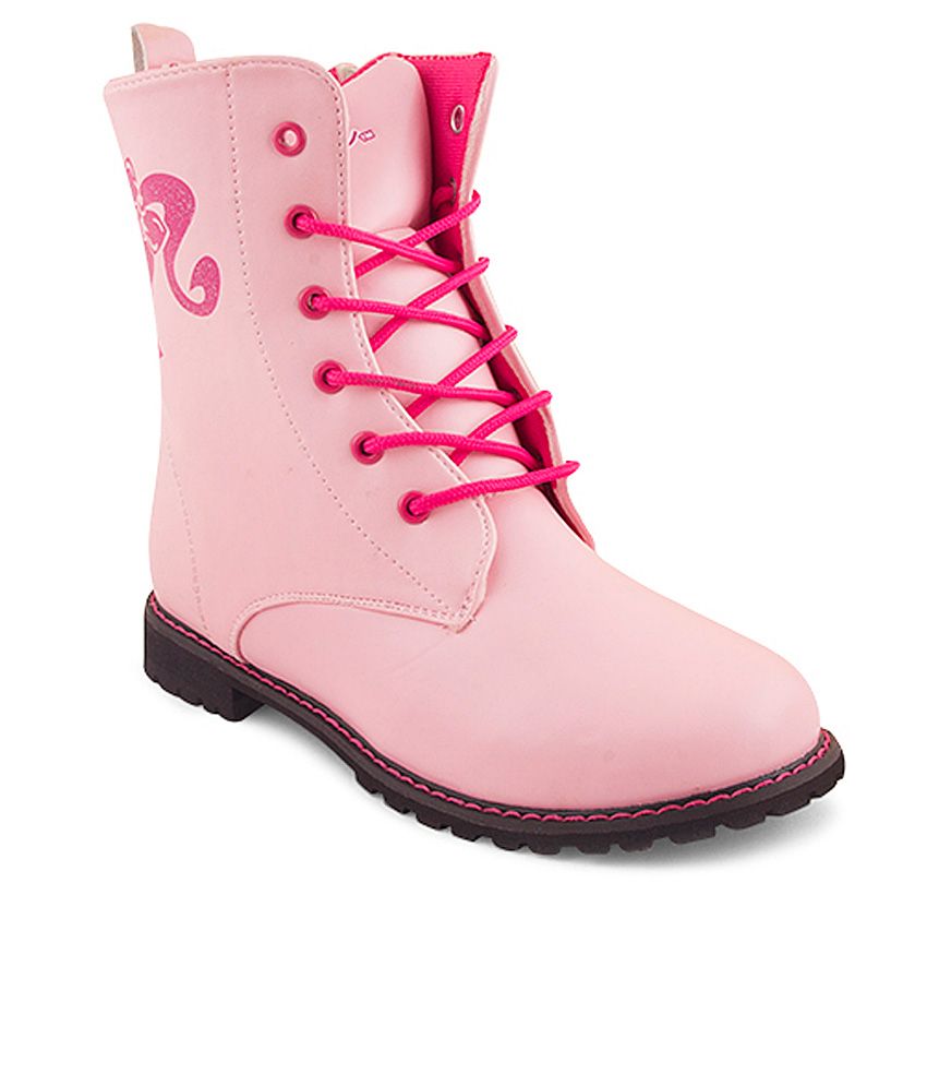 Barbie Light Pink Boots For Kids Price in India- Buy Barbie Light Pink