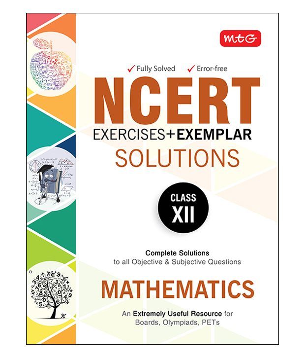 NCERT Exercises Exemplar Solutions Mathematics Class 12 Paperback 