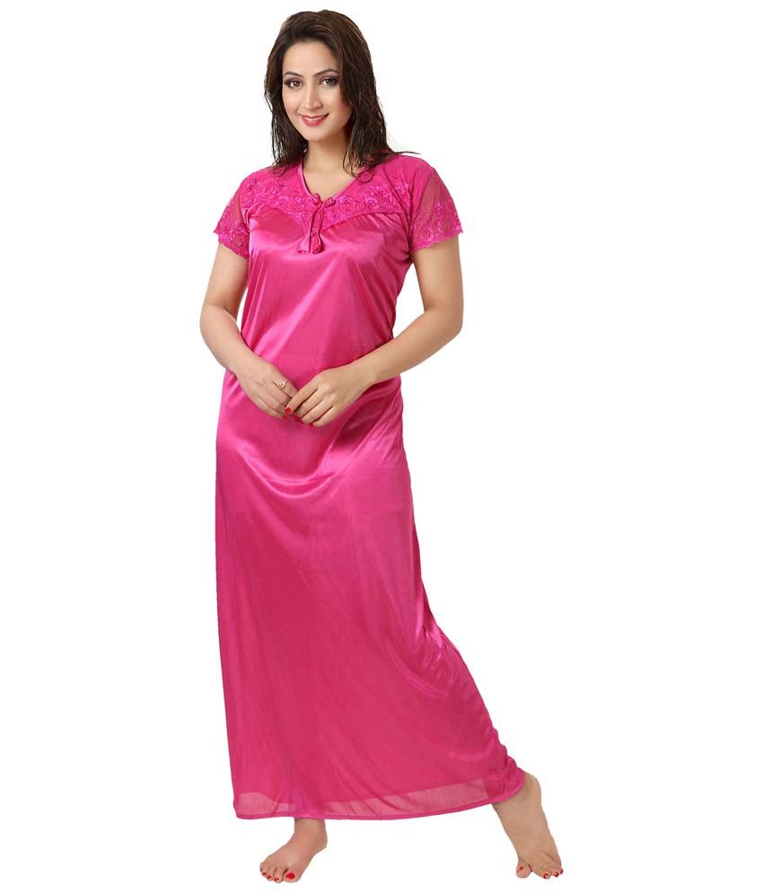 Buy Pinnacle Pink Long Nighty Online at Best Prices in India - Snapdeal